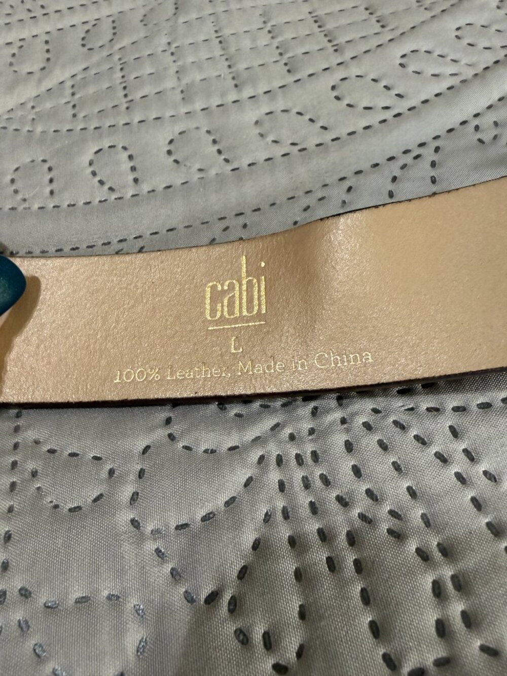Pony hair leopard pattern belt Cabi, Large - Picture 5 of 5